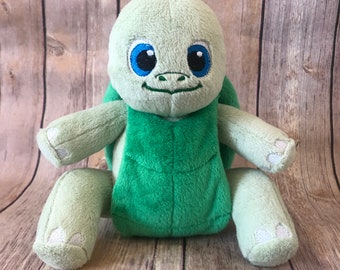 Green Baby Turtle with Removable Shell Stuffed Animal, Softie, Plush