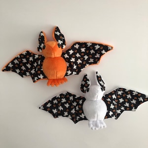 Ghost Jack-o-Lantern Wing Bat Plush, Stuffed Animal, Softie