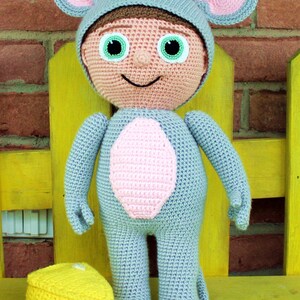 PDF CROCHET PATTERN Mouse Buddy and Cheese **Crochet Pattern Only**