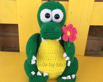 Patrón PDF: Clive el Cocodrilo **Solo patrón de crochet, no muñeca real**