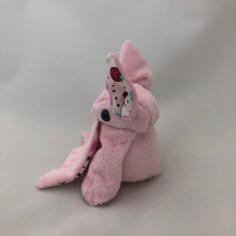 Light Pink Strawberry Bat Plush, Stuffed Animal, Softie image 3