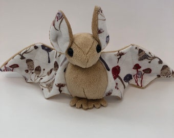 Hellbraune Pilz Fledermaus Plüsch, Stofftier, Softie