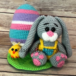PDF PATTERN: Easter Bunny and Egg Amigurumi Scene**Crochet Pattern Only, Not Actual Doll!** Crochet Bunny