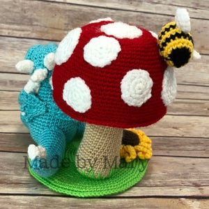 PDF PATTERN: Dragon and Toadstool Amigurumi Crochet Pattern Only, Not Actual Doll Crochet Dragon image 2