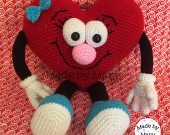 PDF Pattern: Holli the Heart **Crochet Pattern Only, Not Actual Doll** Crochet Heart