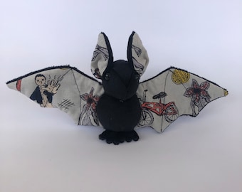 Black Stranger Friends Bat Plush, Stuffed Animal, Softie