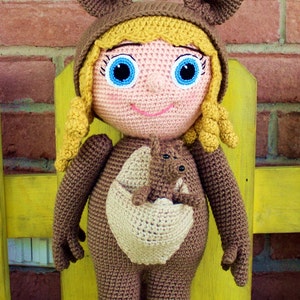PDF PATTERN: Kangaroo Friend with Joey - Costume Kid **Crochet Pattern Only**