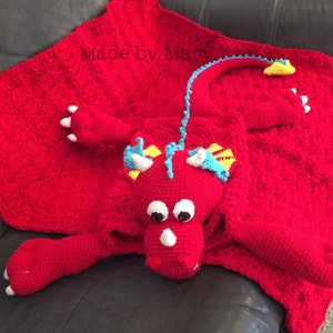 PDF Pattern: Maximus the Dragon Blanket Buddy **Crochet Pattern Only, Not actual blanket**