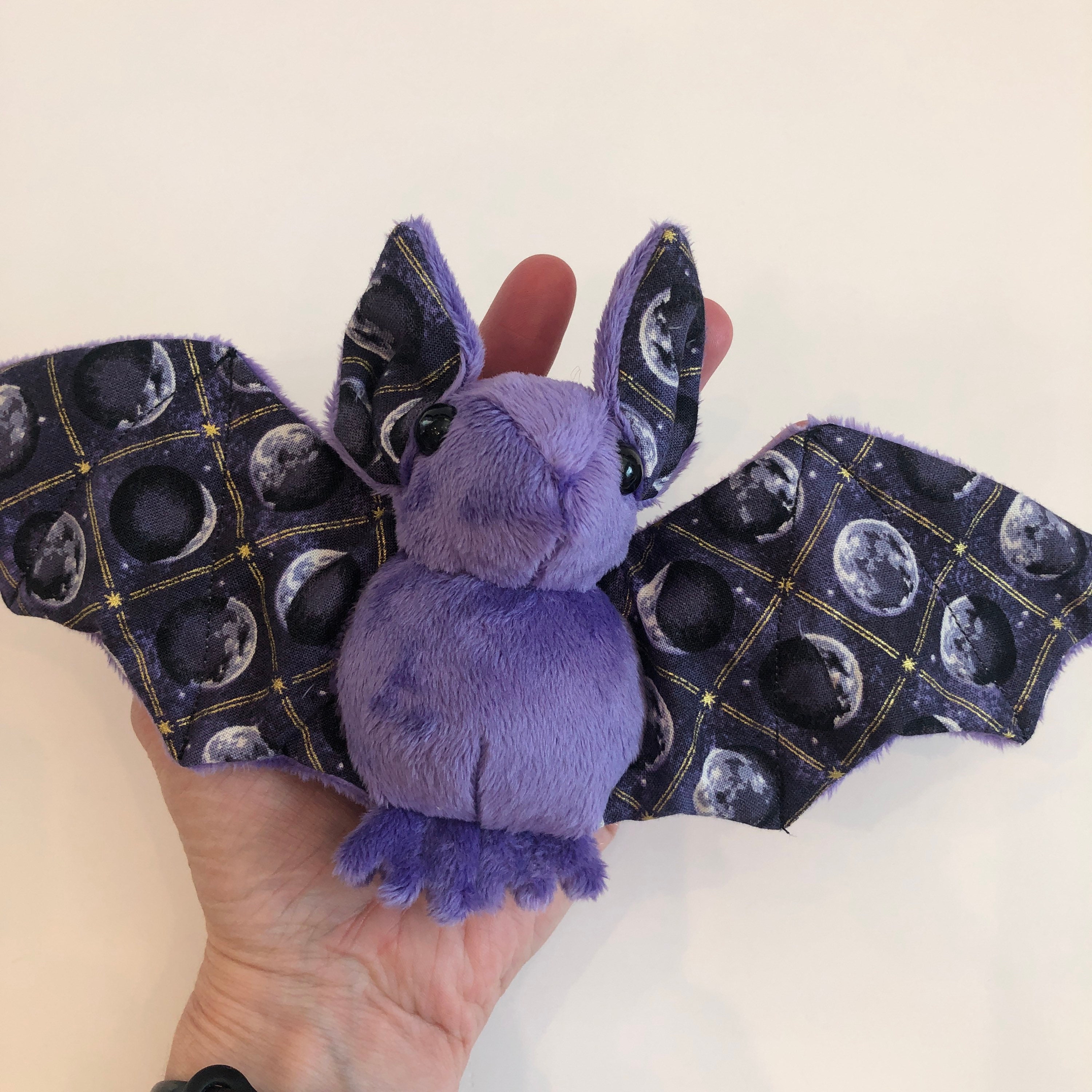 Moon Phases Bat Purple Plush, Stuffed Animal, Softie