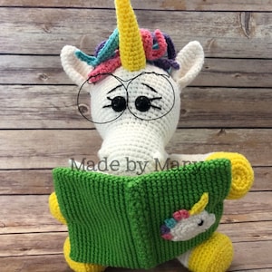 PDF PATTERN: Reading Unicorn Amigurumi **Crochet Pattern Only, Not Actual Doll!** Crochet Unicorn