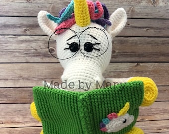 PDF PATTERN: Reading Unicorn Amigurumi **Crochet Pattern Only, Not Actual Doll!** Crochet Unicorn