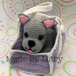 PDF PATTERN: Puppy and Carrier Amigurumi Pattern Crochet Pattern Only, Not Actual Doll Crochet Puppy image 3