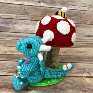 PDF PATTERN: Dragon and Toadstool Amigurumi Crochet Pattern Only, Not Actual Doll Crochet Dragon image 3