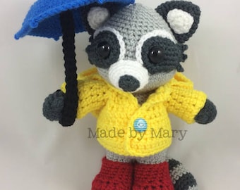PDF PATTERN: Raccoon Amigurumi *Crochet Pattern Only, Not Actual Doll*