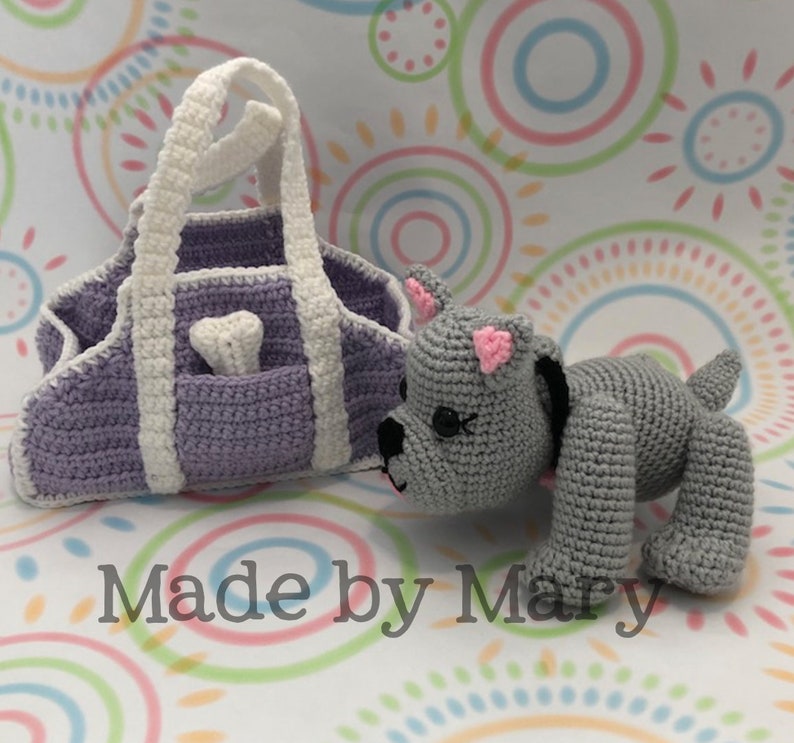 PDF PATTERN: Puppy and Carrier Amigurumi Pattern Crochet Pattern Only, Not Actual Doll Crochet Puppy image 7