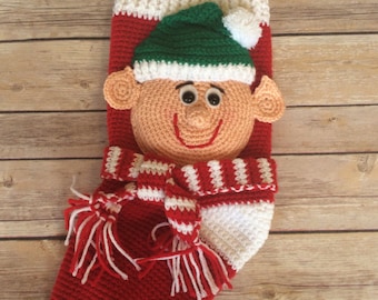 PDF Pattern: Elf Stocking **Crochet Pattern Only!! Not Actual Item!**