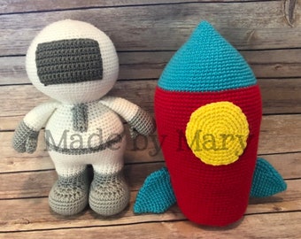 PDF Pattern: Astronaut and Rocketship Amigurumi **Crochet pattern only, not actual doll!** Crochet Rocket