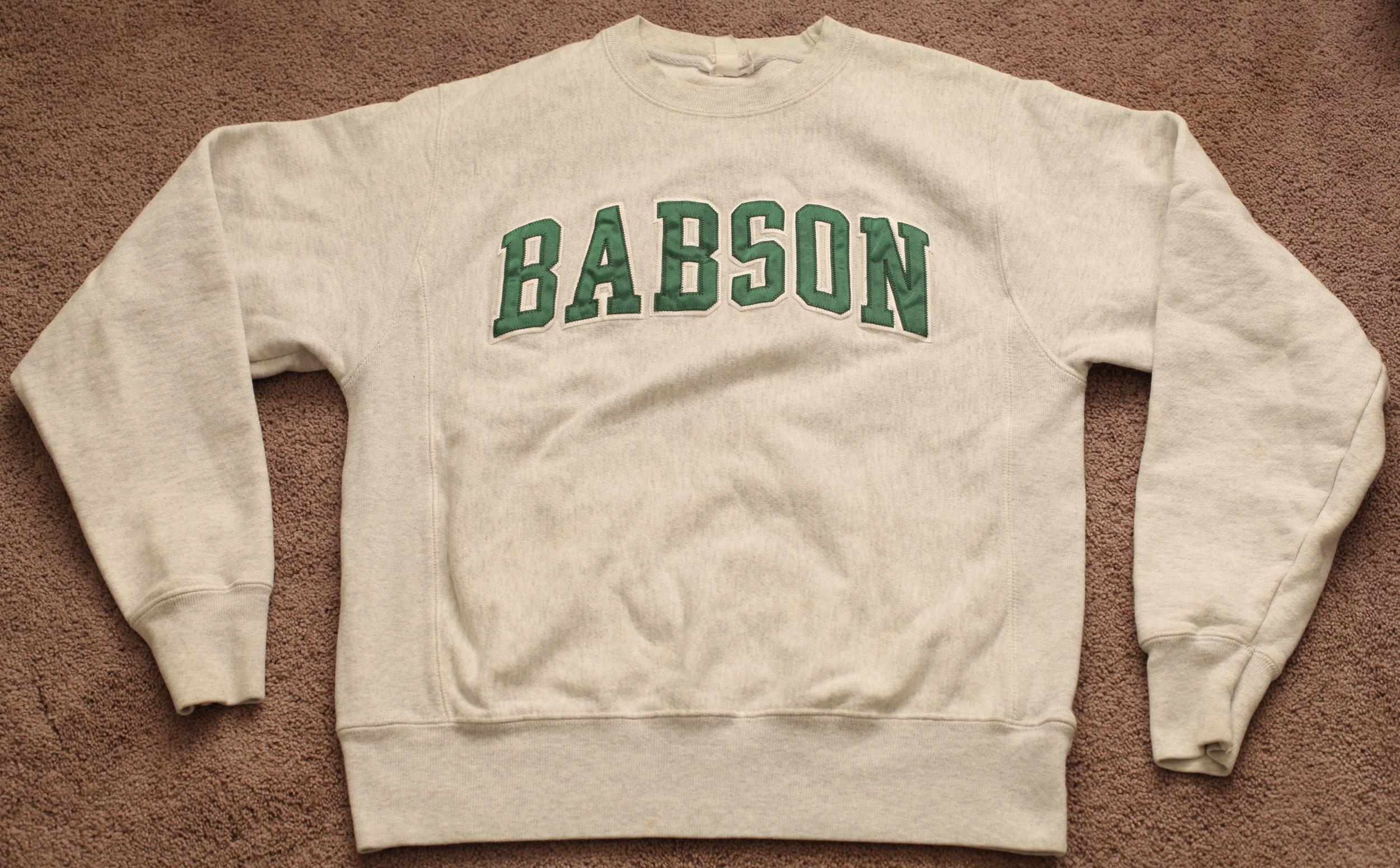 Vintage Babson Champion Reverse Weave Sweatshirt Small Cotton Sewn 