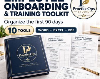 Medical Office Onboarding Toolkit: 10 Word, Excel and PDF Tools for New Hires