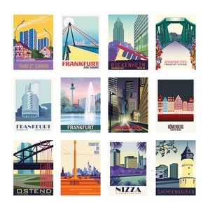 Conjunto de postales Frankfurt