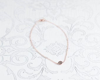 Diamond Bracelet - White Diamond, 14K Rose Gold