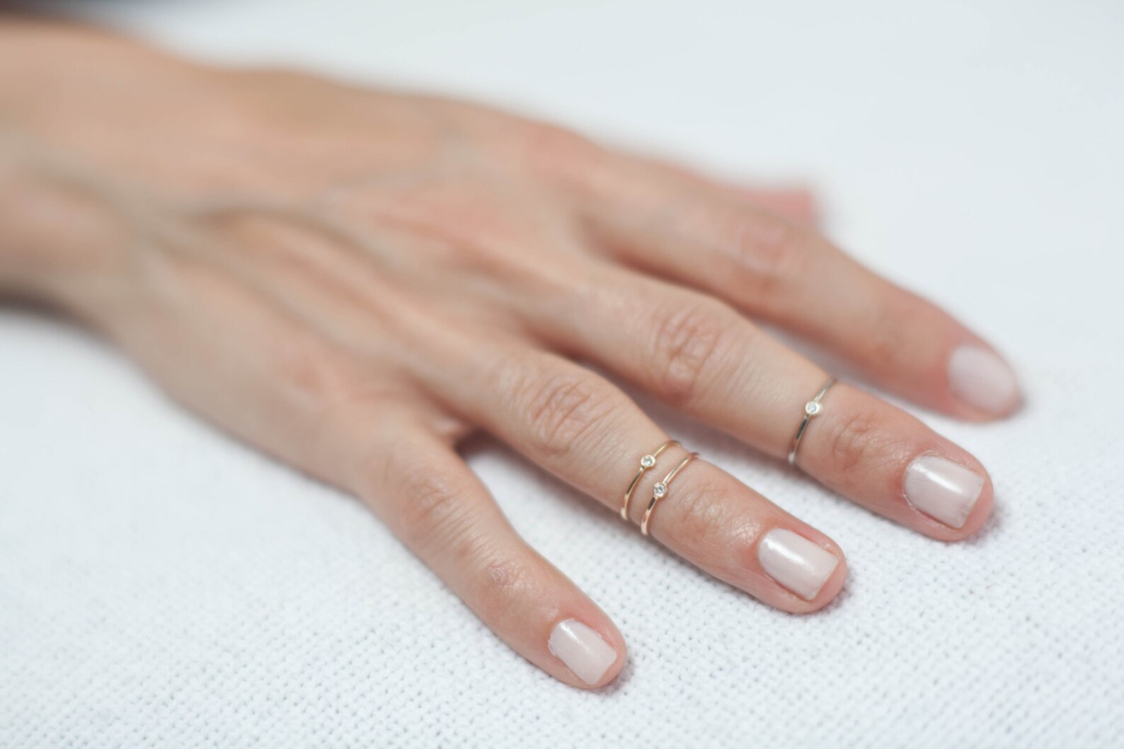 14K Gold Diamond Knuckle Ring Etsy