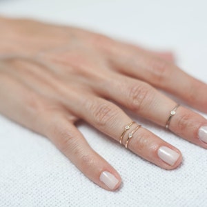 14K Gold Diamond Knuckle Ring image 3