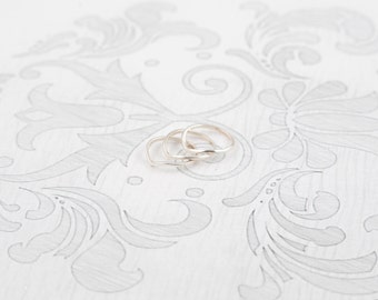 Un conjunto de anillos de plata esterlina nudillo
