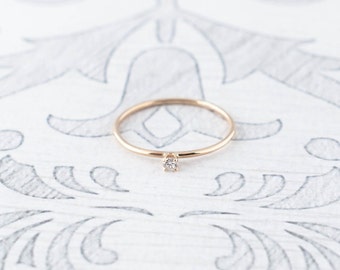 14K Yellow Gold Diamond Ring