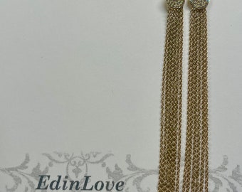 Pave Diamond Circle con cortina de cadena
