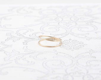 Anillo de doble banda de 14K