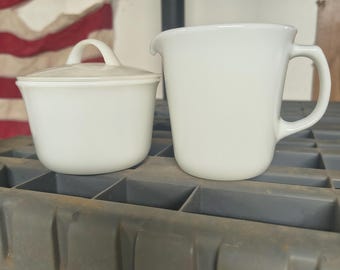 Vintage Pyrex Creamer and Sugar Set