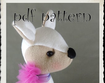 Deer E-PATTERN, FULL photo step-by-step instructions included, Downloadable PDF, e- Pattern for fleece deer