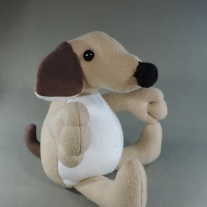 Puppy Fleece E-PATTERN, Step-by-Step photo instructions, Downloadable PDF, e- Pattern and instructions for fleece puppy