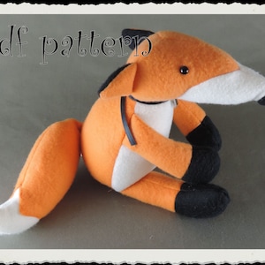 Fox E-PATTERN, FULL Step-by-Step photo instructions, Downloadable PDF, e- Pattern and instructions for fleece fox softie