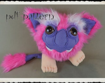 Ball Monster & Pillow, PDF e-pattern, FULL instructions with step-by-step photos, downloadable e-pattern and instructions for Ball Monster