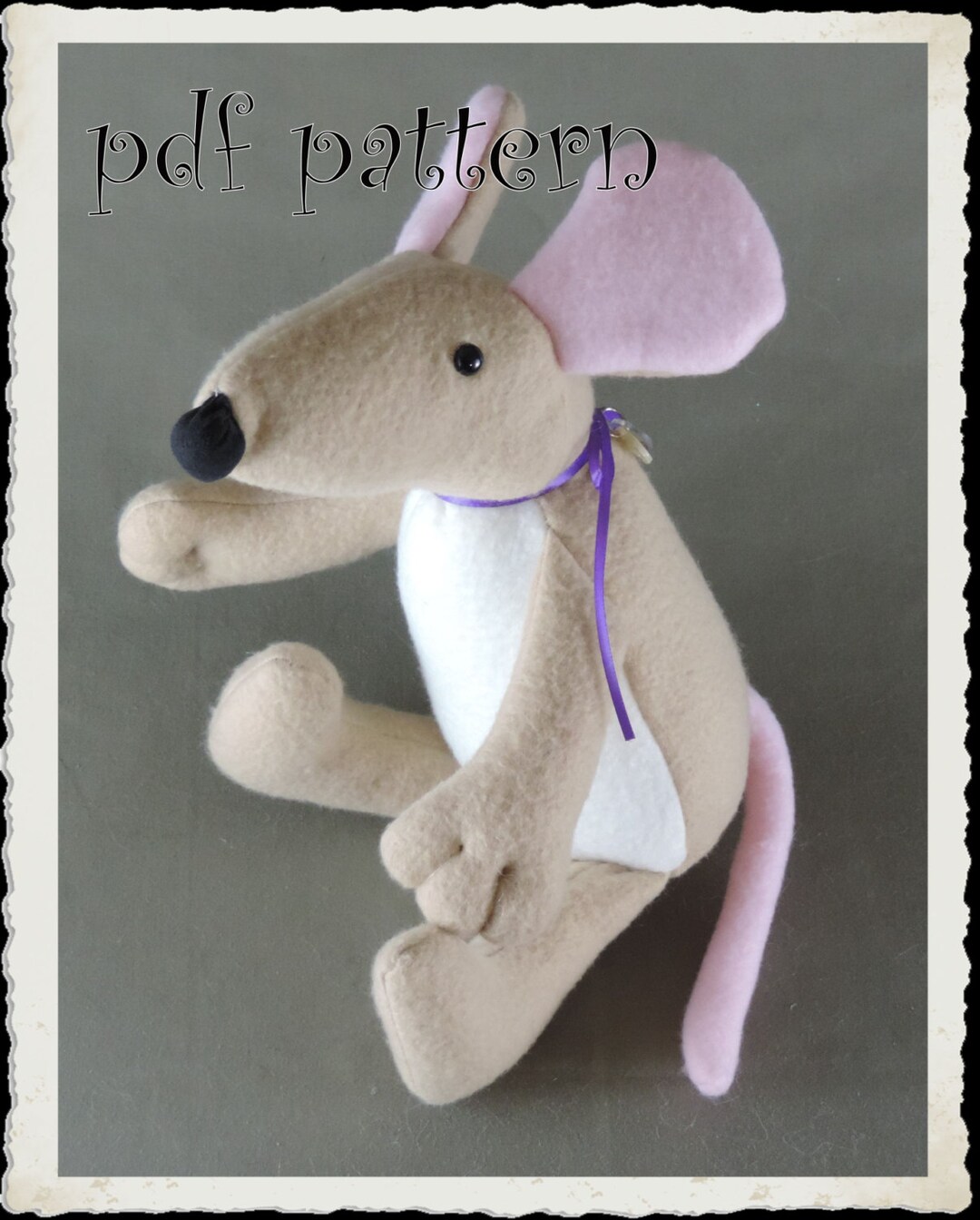 Mouse E-PATTERN, FULL Step-by-step Photo Instructions, Downloadable PDF ...