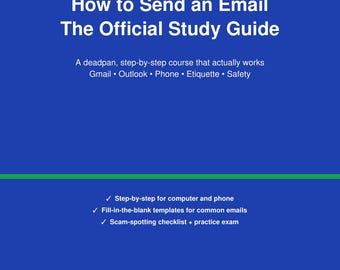 How to Send an Email Study Guide PDF | Funny Gift for Grandparents, Grads, Tech-Challenged Coworkers | Practical Email Etiquette