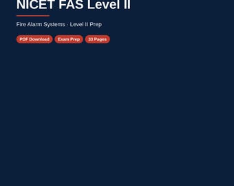 Unofficial NICET FAS Level II Study Guide (pdf Download)