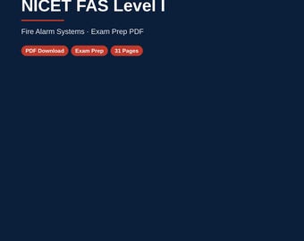 Unofficial NICET FAS Level I Fire Alarm Systems Exam Prep PDF (2026)
