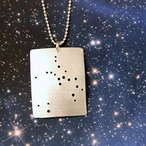 Sagittarius zodiac constellation sterling necklace November 22 - December 21 astrology