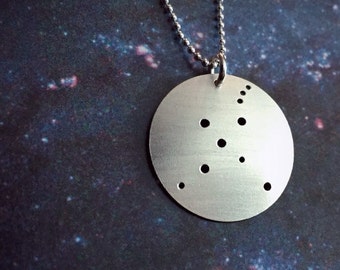 Cygnus Constellation sterling silver necklace