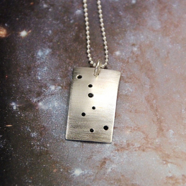 Big Dipper constellation necklace sterling silver