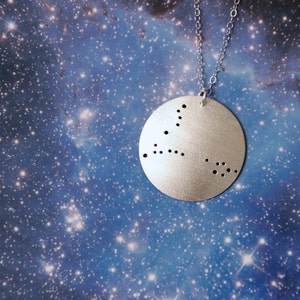 Pisces zodiac constellation sterling silver necklace February 19 - Mar 20 birthday astrology