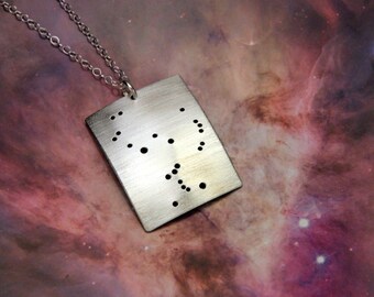 Orion constellation necklace sterling silver stellar pendant