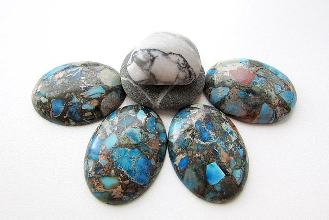 Sea sediment clearance jasper cabochon