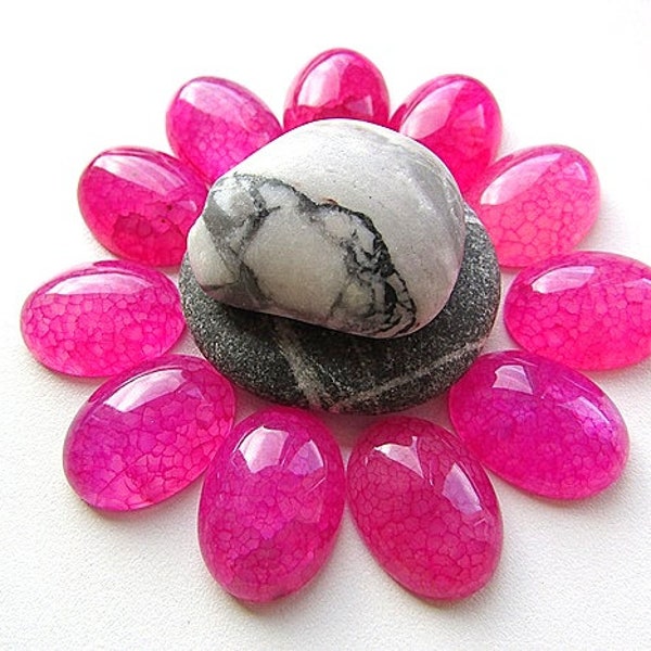 Cabochon d'agate de veines de dragon rose 20x15mm, pierre précieuse d'agate rose ovale, cabochon de pierre rose à dos plat, fournitures de bijoux 1 pièces