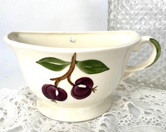 Teacup wall pocket shabby chic vintage kitchen wall hanging planter decor