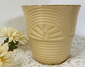 Flower pot ceramic crock antique vintage stoneware Roseville pottery Art Deco