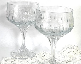 Vintage champagneglazen stemware cocktailbeker bruiloft glaswerk set van 2